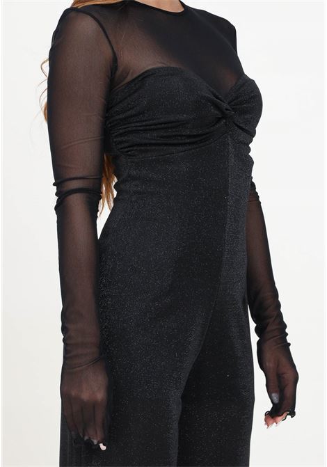 Tuta elegante nera glitterata da donna SIMONA CORSELLINI | A24CETU004-01-TJER00490465